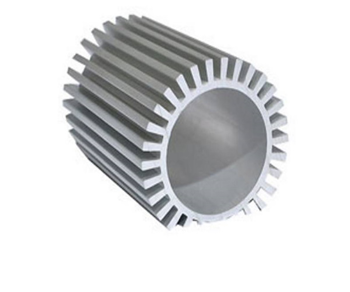 Silver Anodized Round Heat Sink Aluminium Machined