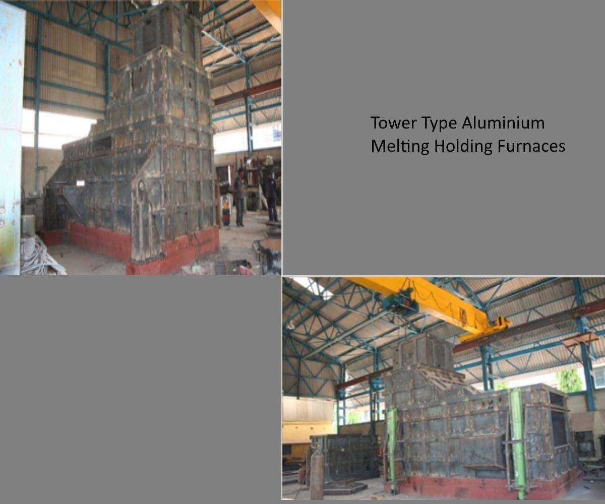 Tower Type Aluminium Melting /Holding Furnaces