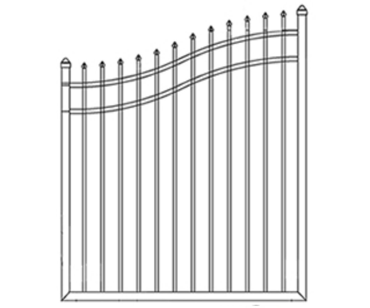 Aluminium driveway gate- D03