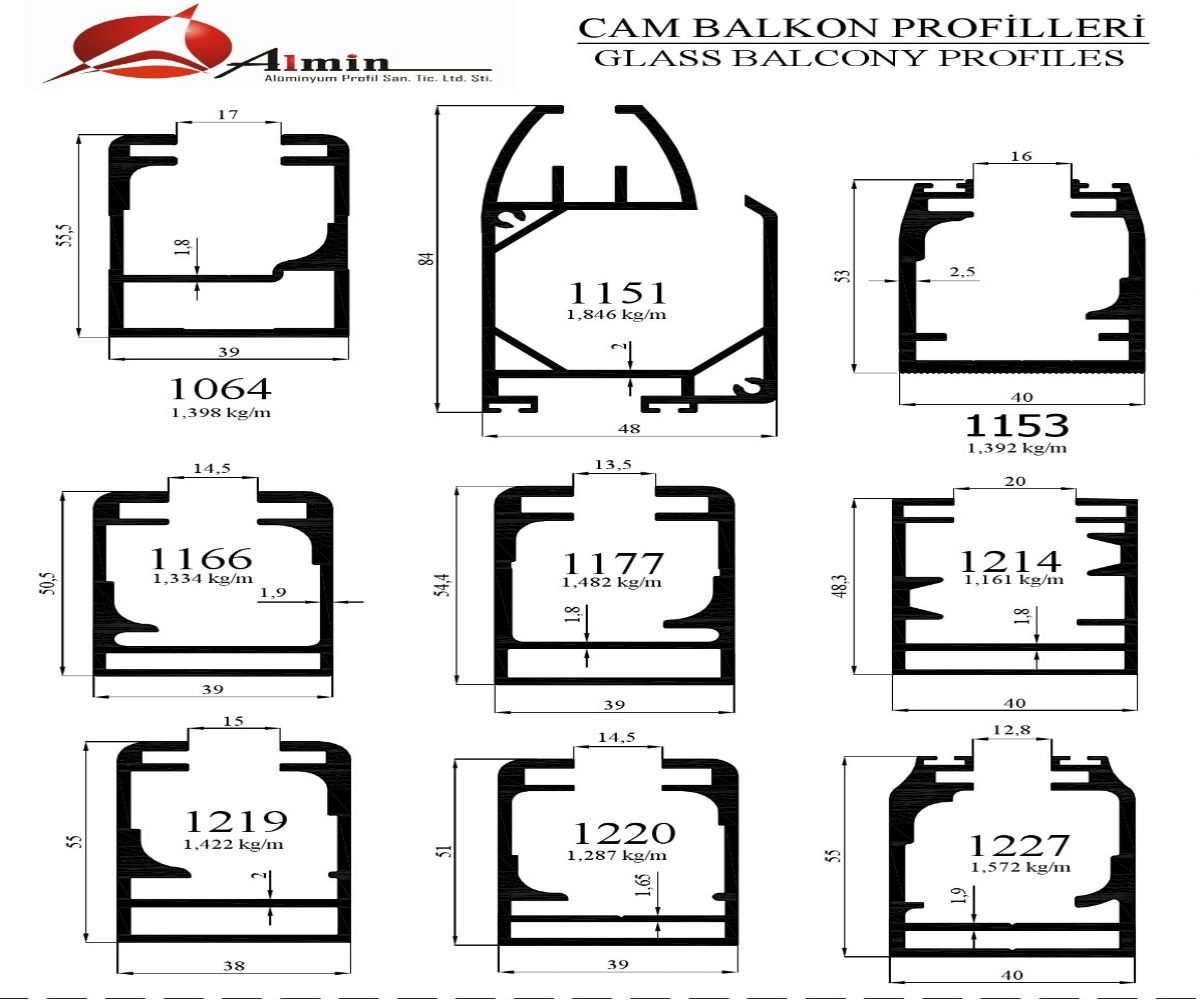 Glass Balcony Profiles