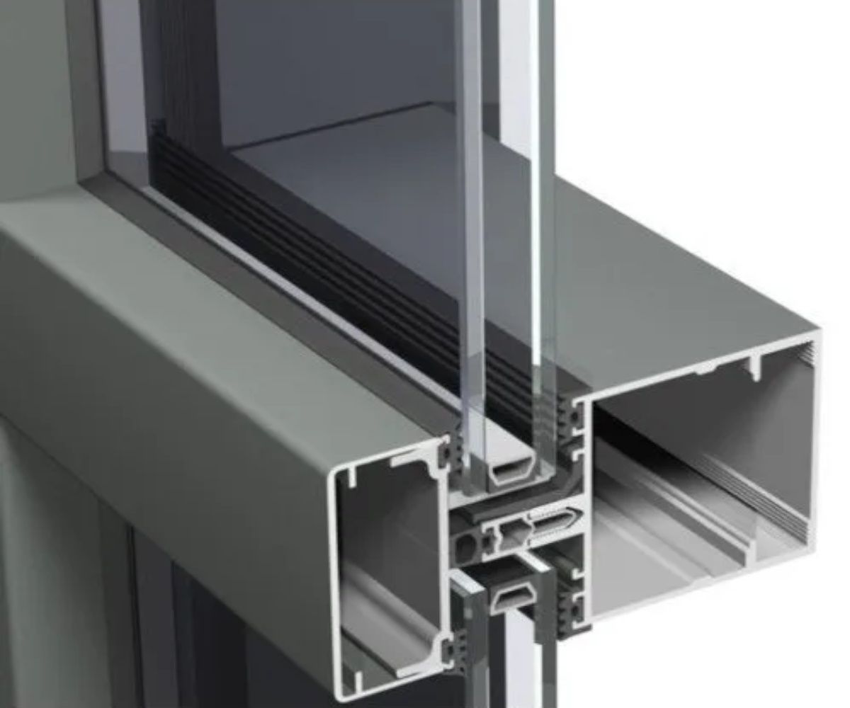 Aluminium Curtain Wall Section